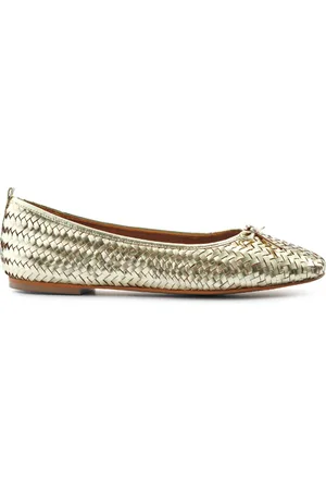 JONES BOOTMAKER Gold Stephanie Leather Pumpseu39