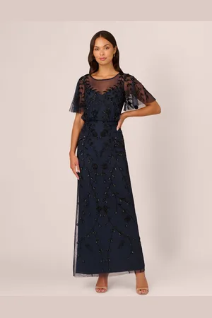 Adrianna Papell Bead Blouson Long Kjole40