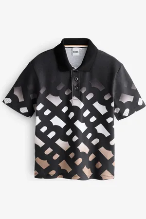 HUGO BOSS All-Over Logo Print Short Sleeve Polo Shirt12 år (152cm)