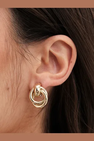 Jon Richard Tone Door Knocker EarringsEn