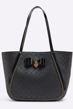 River Island Piger Monogram Sløjfe Shopper BagEn