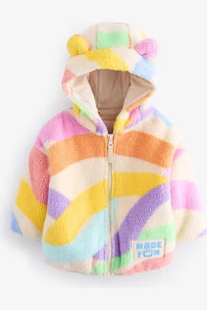 Next Trykt hætte lynlås fleece Jakke (3mdr.-7år)12 - 18 måneder (80 - 86cm)