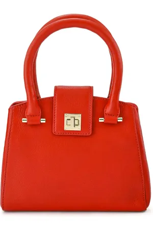 JONES BOOTMAKER Red Whimsy Leather Top Handle Bagen