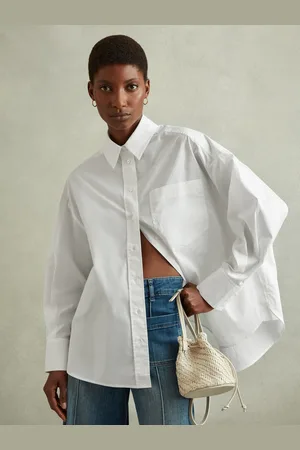 Reiss Edie Oversized Cotton Button-Through ShirtS