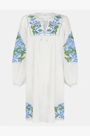 Accessorize Embroidered Long Sleeve Smock Dressmedium