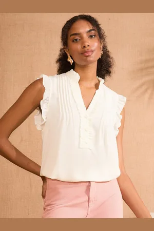 Love & Roses Pintuck Sleeveless Blouse44