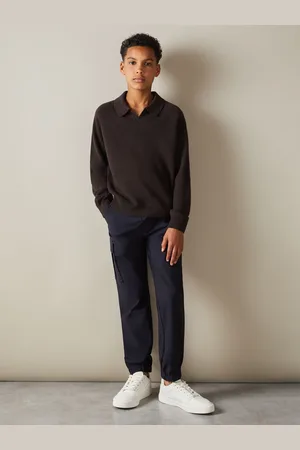 Reiss Grange Wool-Cashmere Open Collar Polo Shirt7 - 8 år (122 - 128cm)