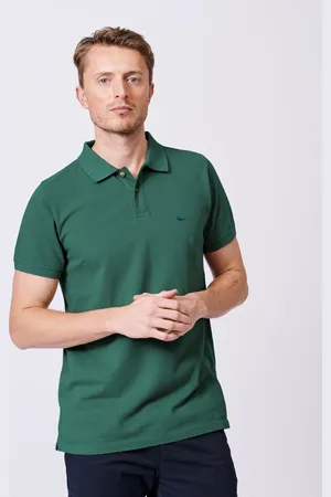 Aubin Green 100% Cotton Marcel Pique Polo Shirtmedium