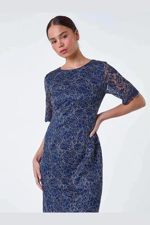 Roman Lace Overlay Shift Kjole16