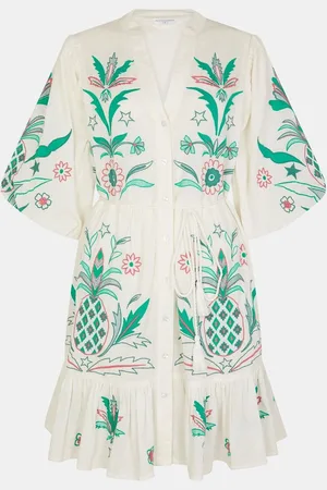 Accessorize Pineapple Embroidered Mini Dresssmall