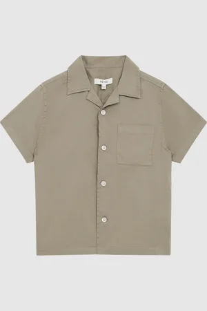 Reiss Arnold Cotton Short Sleeve Cuban Collar Shirt128134cm