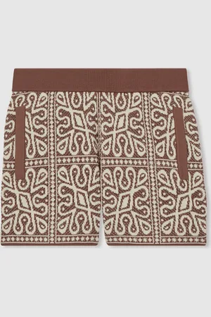 Reiss Redhill Tile Pattern Knit Shorts122128cm
