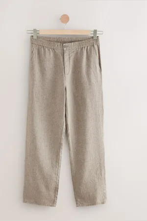 Next 100% Hør Signature Elasticated Waist Drawstring Bukser36r