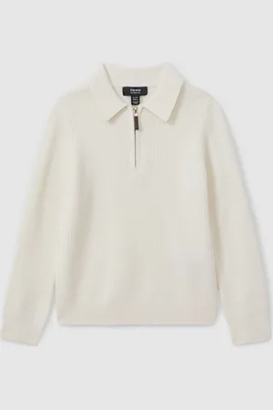 Reiss Regis Merino Wool Quarter Zip Polo Shirt11 - 12 år (146 - 152cm)