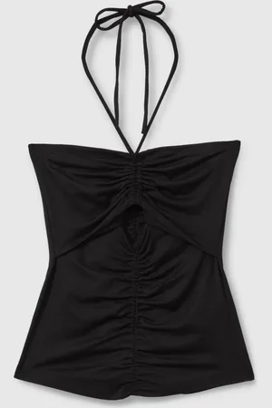 Reiss Solare Ruched Halterneck TopL