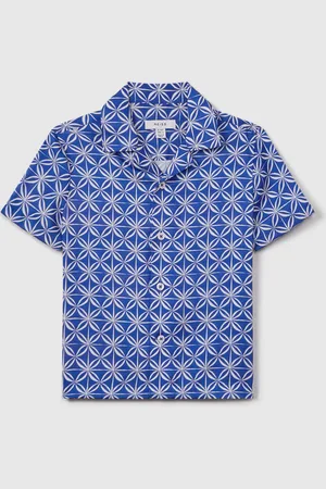 Reiss Tintipan Printed Cuban Collar Skjorter12 - 13 år (152 - 158cm)