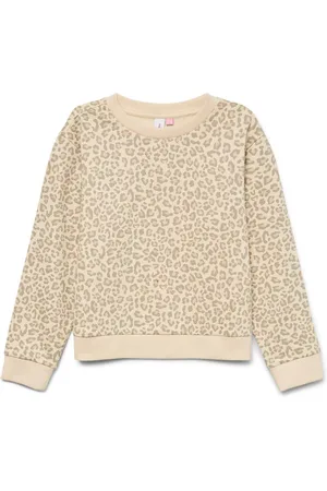 VERO MODA Printed Long Sleeved Cream T-Shirt146152cm