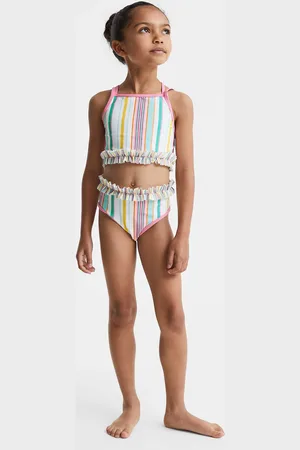 Reiss Lyla Blomster Tryk Flæsekant Bikini Sæt7 - 8 år (122 - 128cm)