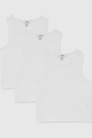 Reiss Jaden 3 Pack Cotton Stretch Ribbed Vest 3 Pack8 - 9 år (128 - 134cm)