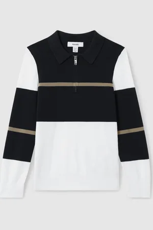 Reiss Tokyo Colour-Block Half-Zip Polo Shirt11 - 12 år (146 - 152cm)