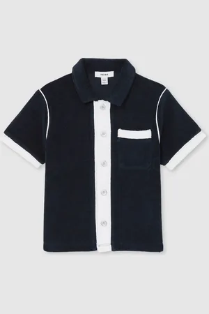Reiss Micah Velour Colour-Block Shirt134140cm