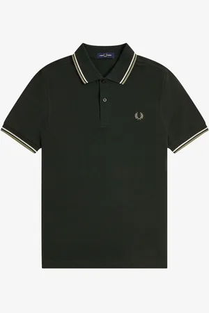 Fred Perry Poloskjorte med dobbelt stribe på kravemedium