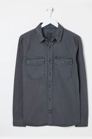 Fat Face FatFace 100% Cotton Long Sleeve Filey Plain Shirt3XL høj