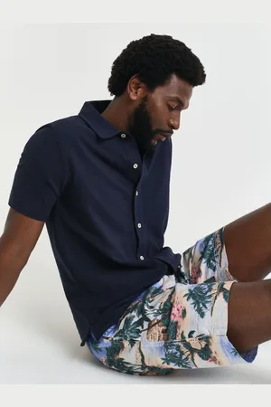 GANT 100% Cotton Textured Short Sleeve Shirtxlarge
