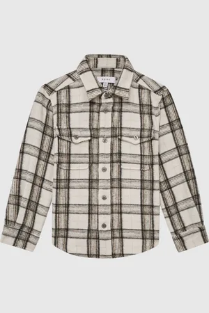 Reiss Mason Long Sleeve Brushed Check Overshirt134140cm