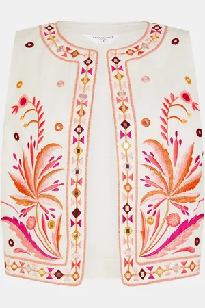 Accessorize Mirror & Palm Embroidered Waistcoatmedium
