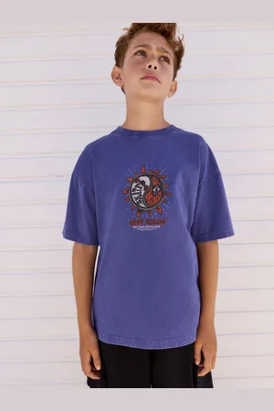 Next Relaxed Fit Washed Short Sleeve Graphic Print 100% Cotton T-Shirt (3-16yrs)134140cm