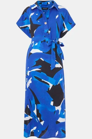 Whistles Abstract Blooms 100% Linen Dress38