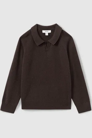 Reiss Grange Wool-Cashmere Open Collar Polo Shirt9 - 10 år (134 - 140cm)