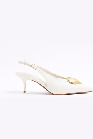River Island Heart Heeled Court Shoeseu37