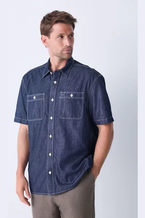 Next Chambray Denim Short Sleeve 100% Cotton Shirtxlarge