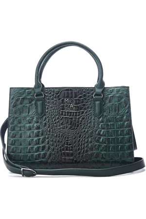 Moda In Pelle Large Blair Patent Croc Effect Tote BagEn