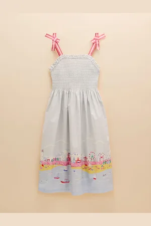 Joules Pretty As A Picture Woven Bow Tie Dress122128cm