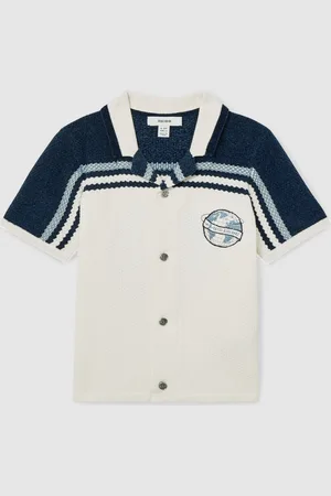Reiss Mitchell Chenille Airlines Embroidery Shirt140146cm