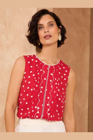 Love & Roses Sleeveless Scallop Detail Shell Top40