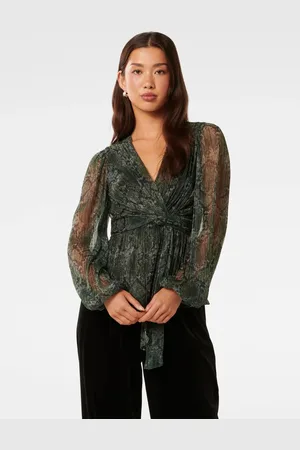 Forever New Cassidy Printed Plisse TopS