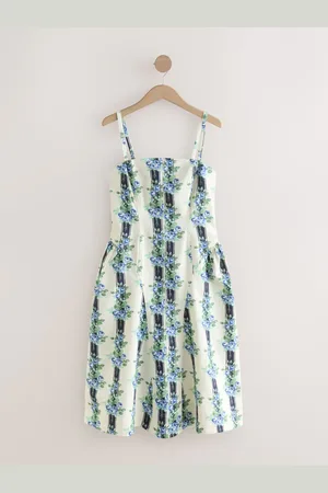 Cath Kidston Strappy Midi 100% Cotton Dress40