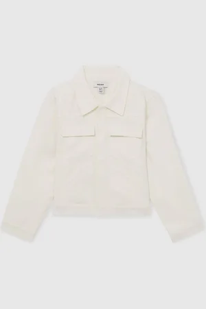 Reiss Joss Button-Through Cropped Shirt Jacket13 - 14 år (158 - 164cm)