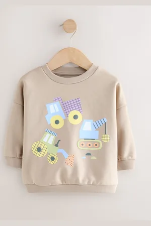 Next Rund hals bomulds Sweatshirt med tryk (3måneder-7år)110116cm