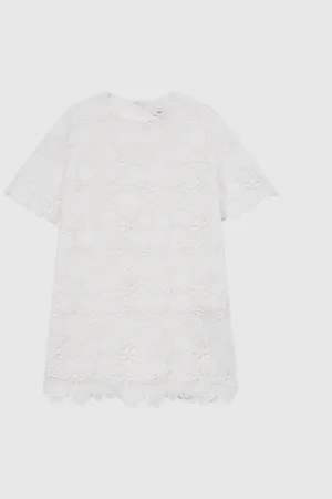 Reiss Susie Lace T-Shirt Dress116122cm