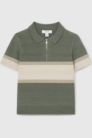 Reiss Grove Textured Colourblock Polo Shirt146152cm