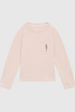 Reiss Billy Long Sleeve Embroidered Nightwear Top122128cm