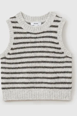 Reiss Venus Alpaca Blend Striped Vest158164cm