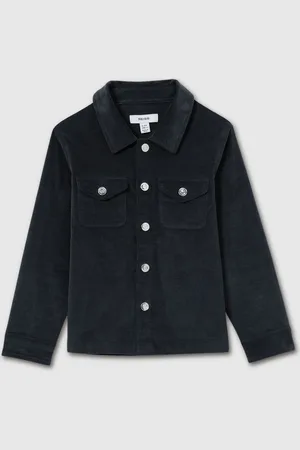 Reiss Vendetta Velvet Press-Stud Overshirt11 - 12 år (146 - 152cm)