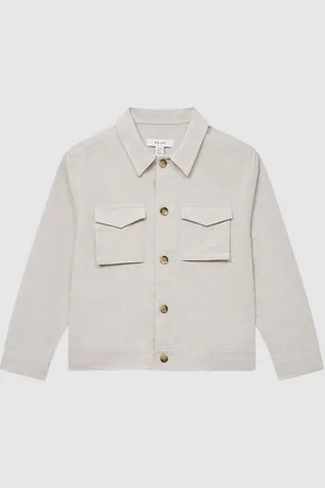 Reiss Miles Cotton-Linen Long Sleeved Shirt134140cm