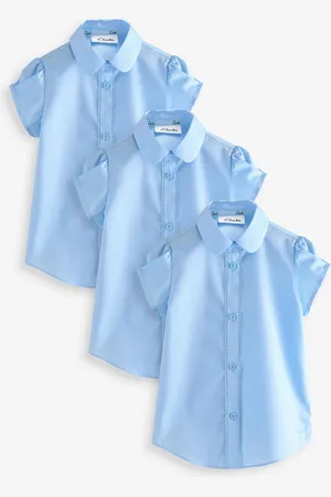 Clarks Piger Kortærmet Skole Skjorter 3 Pakke166168cm
